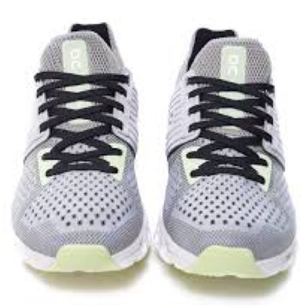 On Running Women's Gray and Lime Athletic Shoes